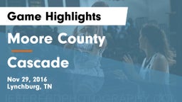 Moore County  vs Cascade  Game Highlights - Nov 29, 2016