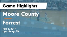Moore County  vs Forrest  Game Highlights - Feb 3, 2017