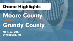 Moore County  vs Grundy County  Game Highlights - Nov. 30, 2017