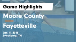 Moore County  vs Fayetteville  Game Highlights - Jan. 5, 2018