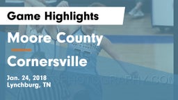 Moore County  vs Cornersville Game Highlights - Jan. 24, 2018