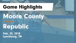 Moore County  vs Republic Game Highlights - Feb. 23, 2018