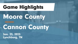 Moore County  vs Cannon County  Game Highlights - Jan. 23, 2023