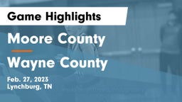 Moore County  vs Wayne County  Game Highlights - Feb. 27, 2023