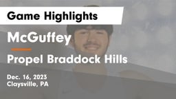 McGuffey  vs Propel Braddock Hills Game Highlights - Dec. 16, 2023