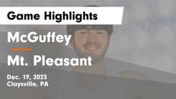 McGuffey  vs Mt. Pleasant  Game Highlights - Dec. 19, 2023