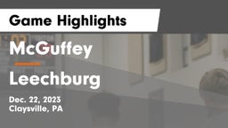 McGuffey  vs Leechburg  Game Highlights - Dec. 22, 2023