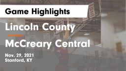 Lincoln County  vs McCreary Central  Game Highlights - Nov. 29, 2021