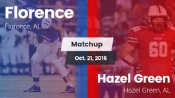Matchup: Florence  vs. Hazel Green  2016