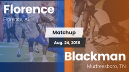 Matchup: Florence  vs. Blackman  2018