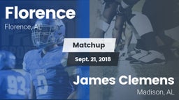 Matchup: Florence  vs. James Clemens  2018