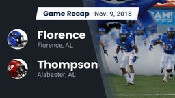 Recap: Florence  vs. Thompson  2018