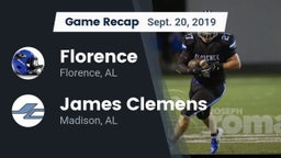 Recap: Florence  vs. James Clemens  2019