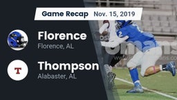 Recap: Florence  vs. Thompson  2019