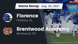 Recap: Florence  vs. Brentwood Academy  2021