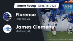 Recap: Florence  vs. James Clemens  2022