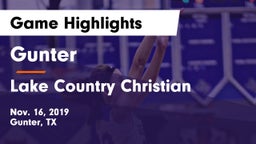 Gunter  vs Lake Country Christian  Game Highlights - Nov. 16, 2019