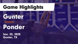 Gunter  vs Ponder  Game Highlights - Jan. 25, 2020