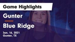 Gunter  vs Blue Ridge  Game Highlights - Jan. 16, 2021