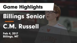 Billings Senior  vs C.M. Russell  Game Highlights - Feb 4, 2017