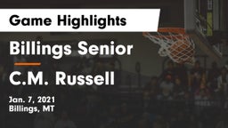 Billings Senior  vs C.M. Russell  Game Highlights - Jan. 7, 2021