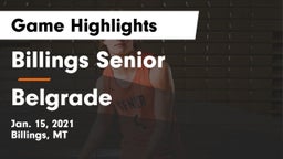 Billings Senior  vs Belgrade  Game Highlights - Jan. 15, 2021