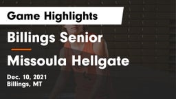 Billings Senior  vs Missoula Hellgate  Game Highlights - Dec. 10, 2021