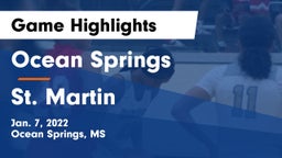 Ocean Springs  vs St. Martin  Game Highlights - Jan. 7, 2022