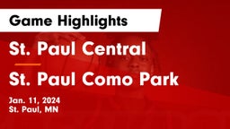St. Paul Central  vs St. Paul Como Park  Game Highlights - Jan. 11, 2024