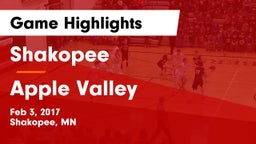 Shakopee  vs Apple Valley  Game Highlights - Feb 3, 2017