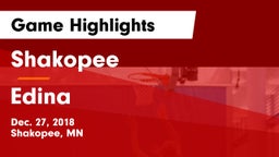 Shakopee  vs Edina  Game Highlights - Dec. 27, 2018