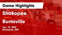 Shakopee  vs Burnsville  Game Highlights - Jan. 10, 2020