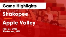 Shakopee  vs Apple Valley  Game Highlights - Jan. 23, 2020