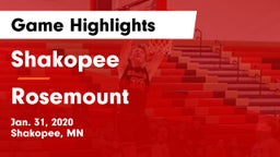 Shakopee  vs Rosemount  Game Highlights - Jan. 31, 2020