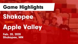 Shakopee  vs Apple Valley  Game Highlights - Feb. 20, 2020