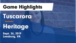 Tuscarora  vs Heritage  Game Highlights - Sept. 26, 2019