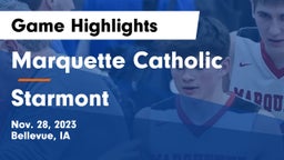Marquette Catholic  vs Starmont  Game Highlights - Nov. 28, 2023