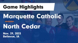 Marquette Catholic  vs North Cedar  Game Highlights - Nov. 29, 2023