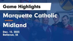 Marquette Catholic  vs Midland  Game Highlights - Dec. 12, 2023