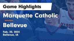 Marquette Catholic  vs Bellevue  Game Highlights - Feb. 20, 2024