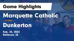 Marquette Catholic  vs Dunkerton  Game Highlights - Feb. 25, 2024