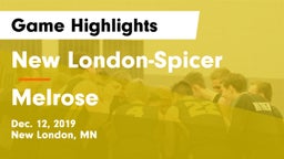 New London-Spicer  vs Melrose  Game Highlights - Dec. 12, 2019