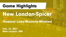 New London-Spicer  vs Howard Lake-Waverly-Winsted  Game Highlights - Feb. 16, 2021