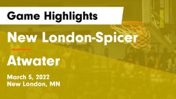 New London-Spicer  vs Atwater  Game Highlights - March 5, 2022