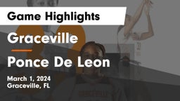 Graceville  vs Ponce De Leon  Game Highlights - March 1, 2024