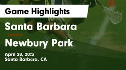 Santa Barbara  vs Newbury Park  Game Highlights - April 28, 2023