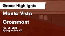 Monte Vista  vs Grossmont  Game Highlights - Jan. 20, 2023