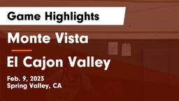 Monte Vista  vs El Cajon Valley Game Highlights - Feb. 9, 2023