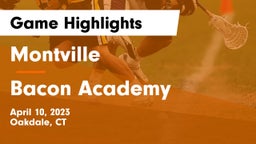 Montville  vs Bacon Academy  Game Highlights - April 10, 2023