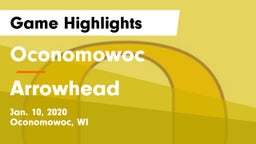 Oconomowoc  vs Arrowhead  Game Highlights - Jan. 10, 2020